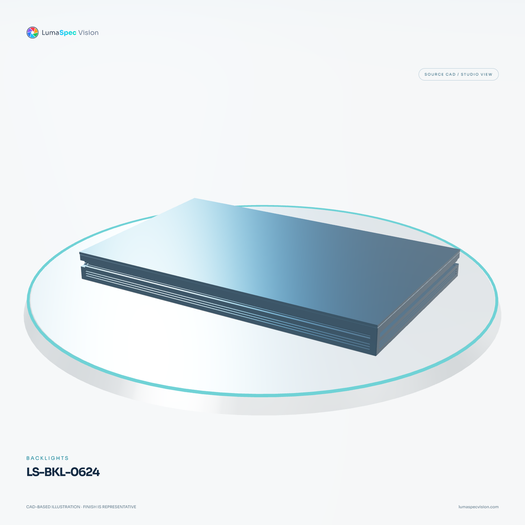 LS-BKL-0624 — Backlights, 3D view 3. CAD-based illustration; finish is representative.