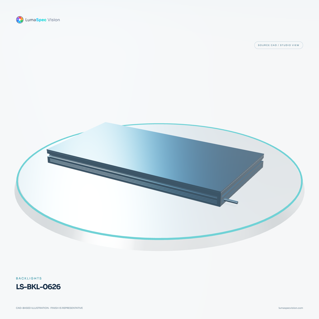 LS-BKL-0626 — Backlights, 3D view 3. CAD-based illustration; finish is representative.