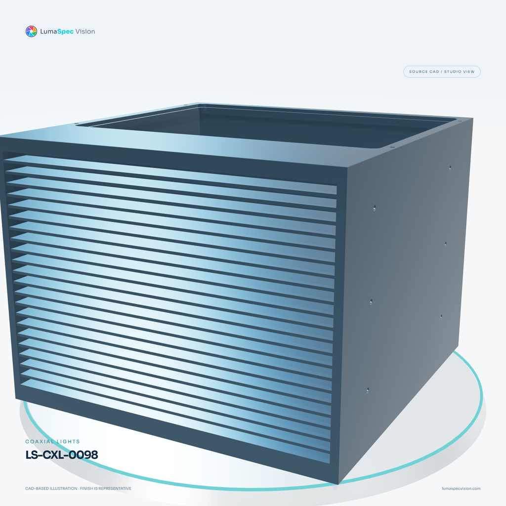 LS-CXL-0098 — Coaxial lights, 3D view 1. CAD-based illustration; finish is representative.