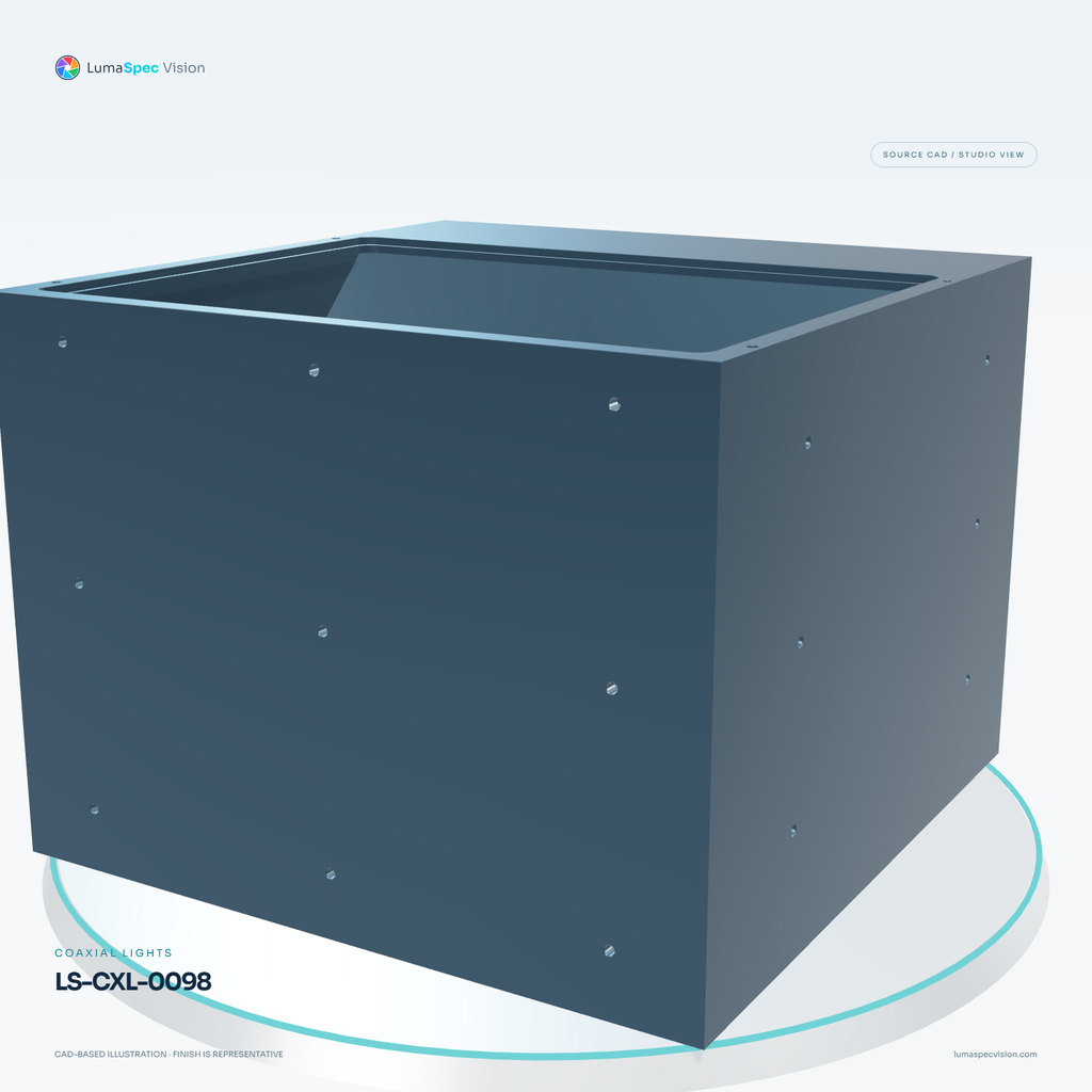 LS-CXL-0098 — Coaxial lights, 3D view 3. CAD-based illustration; finish is representative.