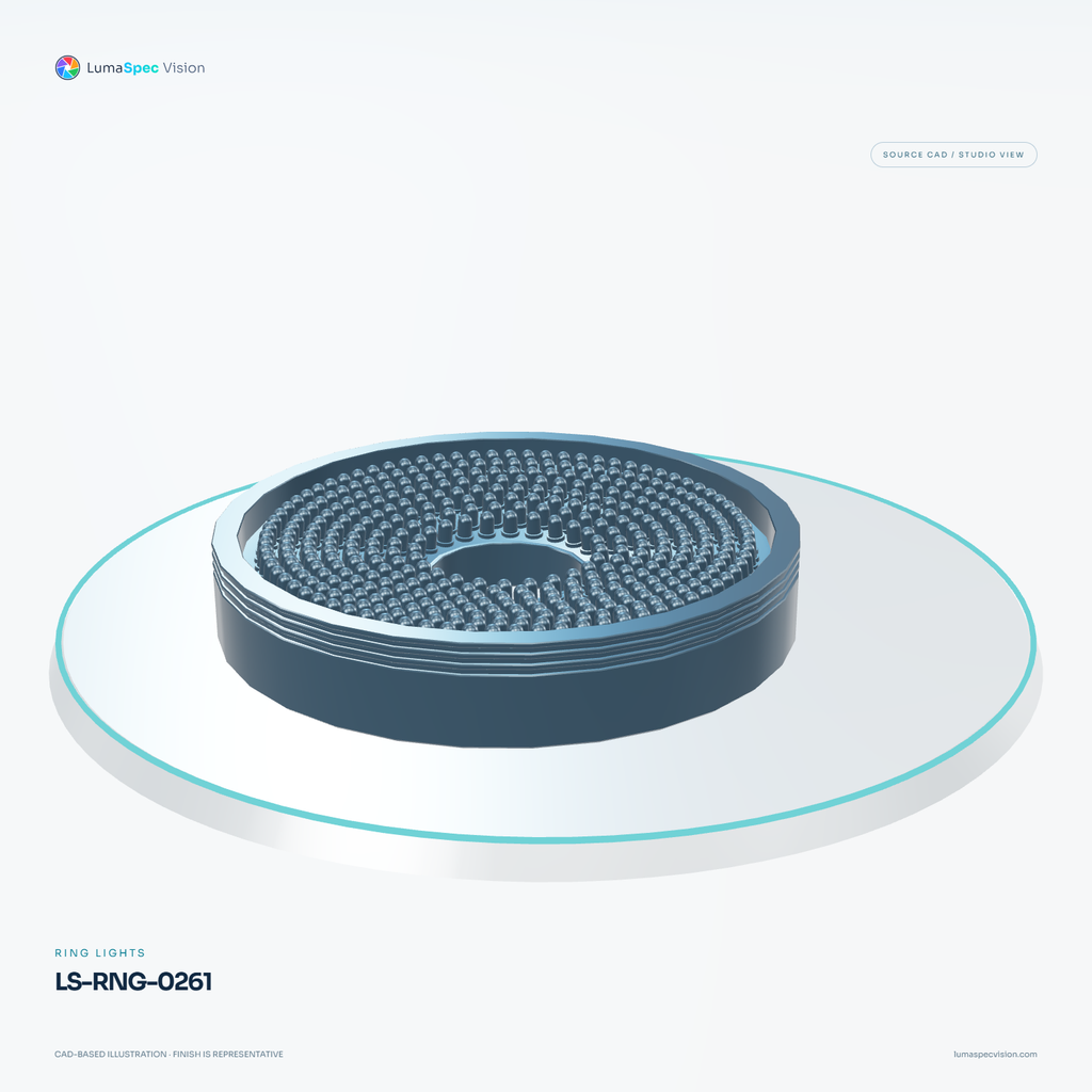LS-RNG-0261 — Ring lights, 3D view 3. CAD-based illustration; finish is representative.