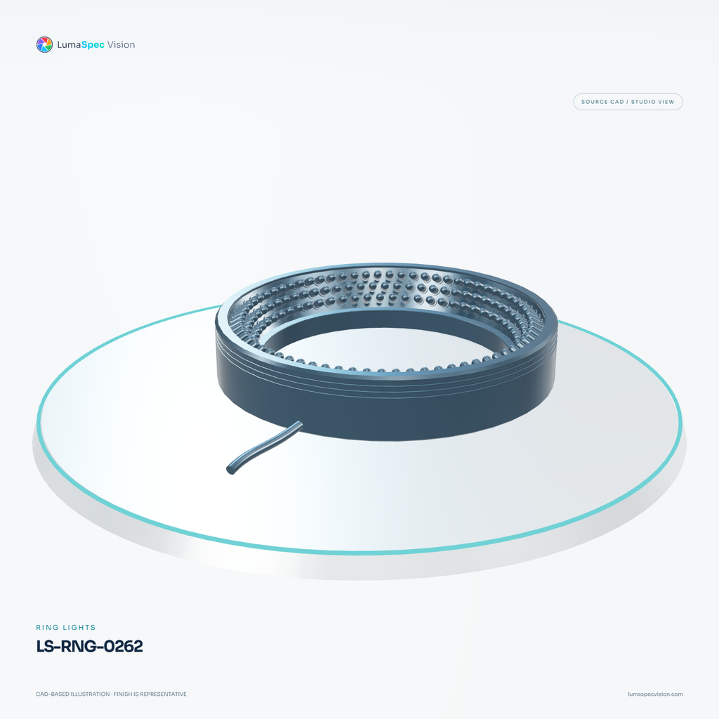 LS-RNG-0262 — Ring lights, 3D view 1. CAD-based illustration; finish is representative.