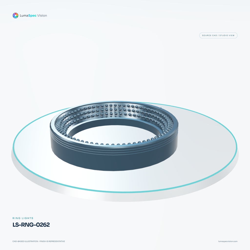 LS-RNG-0262 — Ring lights, 3D view 3. CAD-based illustration; finish is representative.