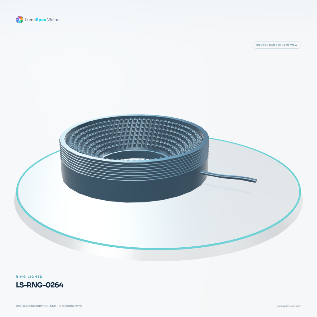 LS-RNG-0264 — Ring lights, 3D view 2. CAD-based illustration; finish is representative.