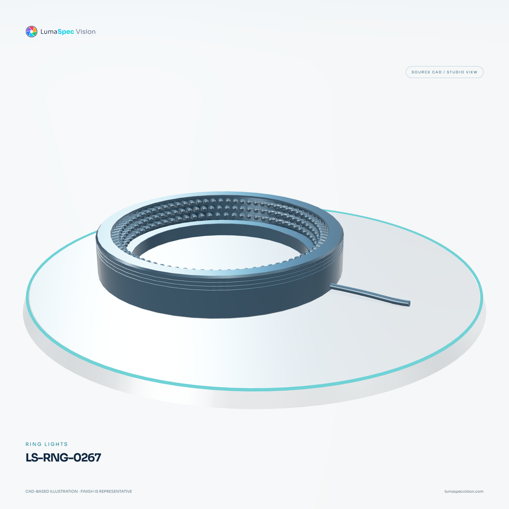 LS-RNG-0267 — Ring lights, 3D view 2. CAD-based illustration; finish is representative.