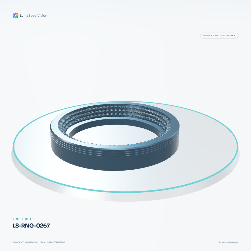 LS-RNG-0267 — Ring lights, 3D view 3. CAD-based illustration; finish is representative.