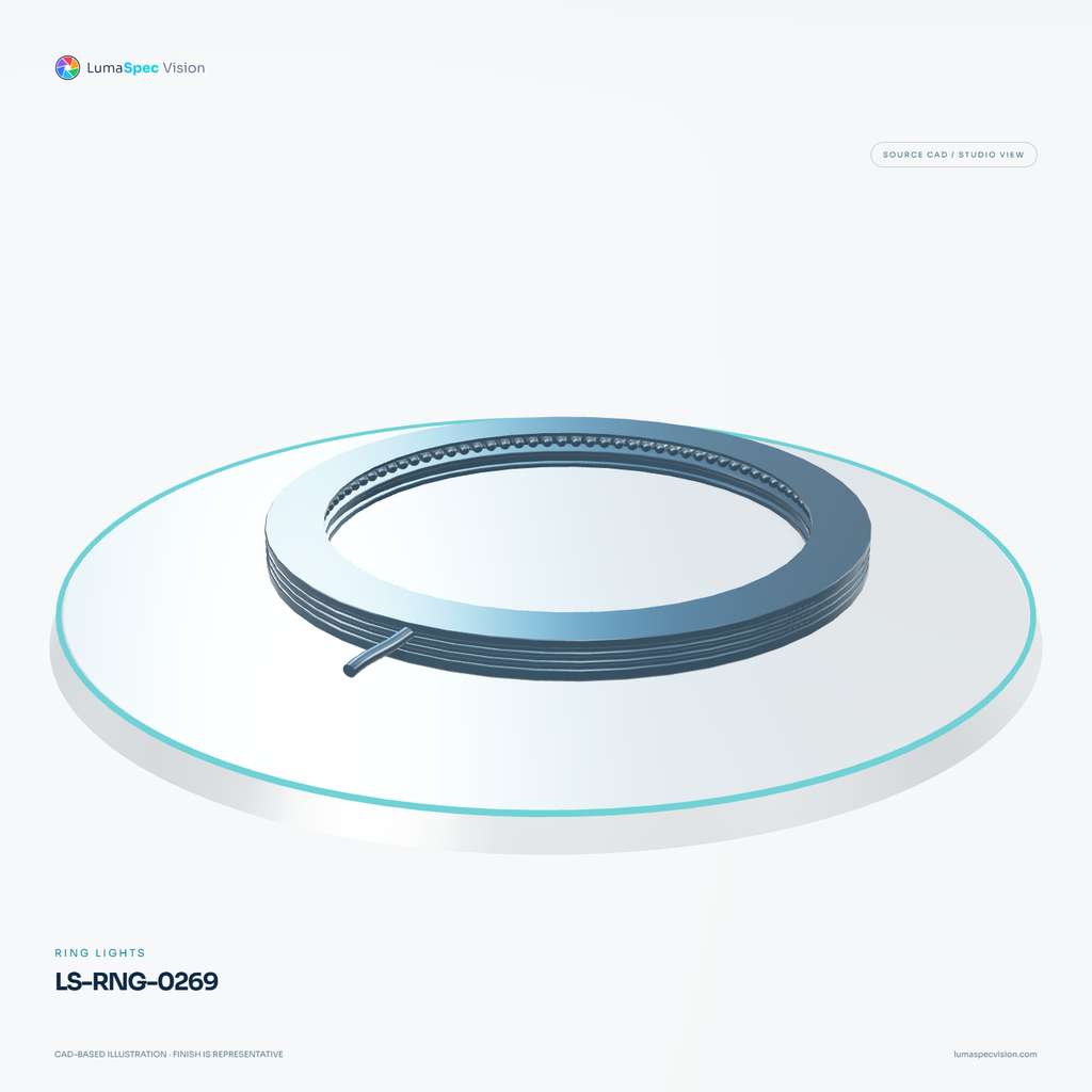 LS-RNG-0269 — Ring lights, 3D view 1. CAD-based illustration; finish is representative.