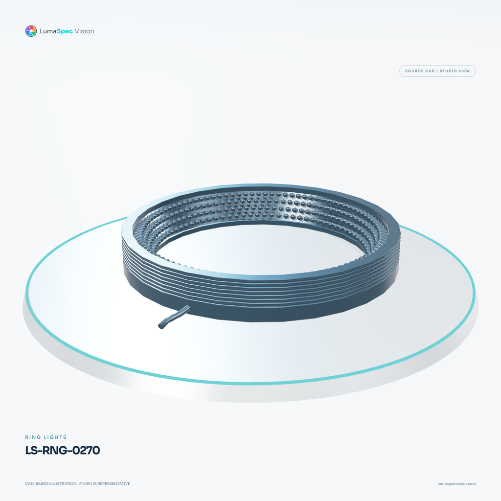 LS-RNG-0270 — Ring lights, 3D view 1. CAD-based illustration; finish is representative.