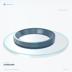 LS-RNG-0270 — Ring lights, 3D view 3. CAD-based illustration; finish is representative.