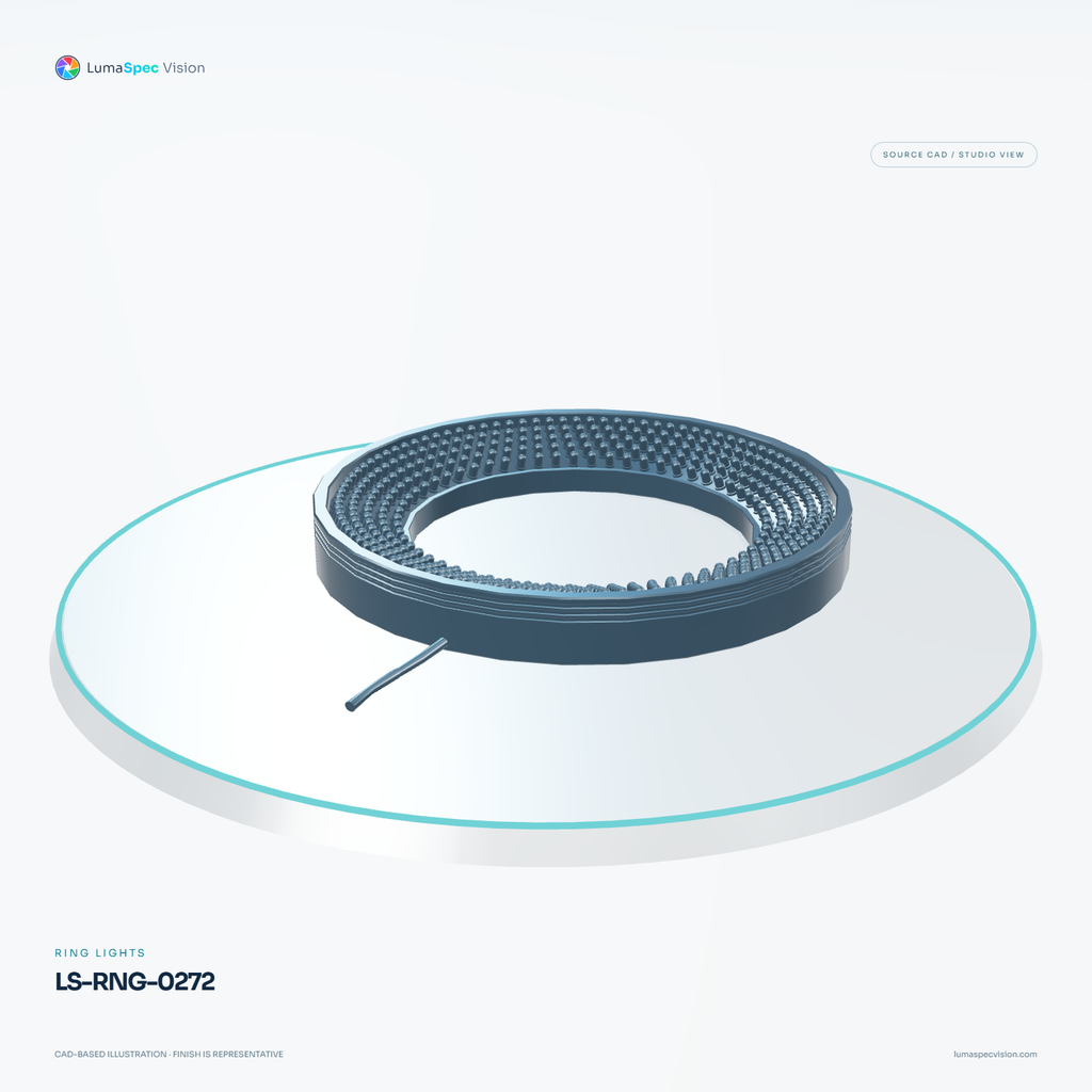 LS-RNG-0272 — Ring lights, 3D view 1. CAD-based illustration; finish is representative.