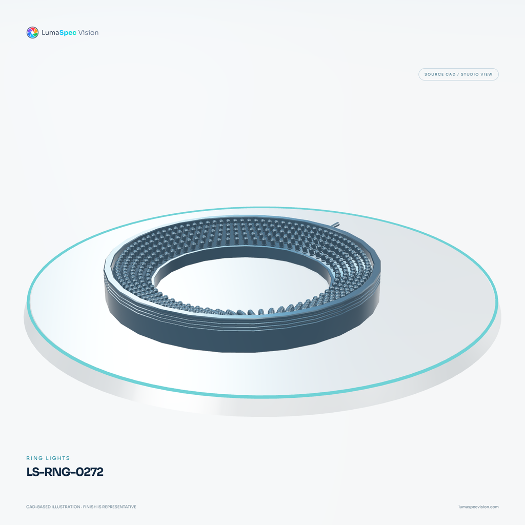 LS-RNG-0272 — Ring lights, 3D view 3. CAD-based illustration; finish is representative.
