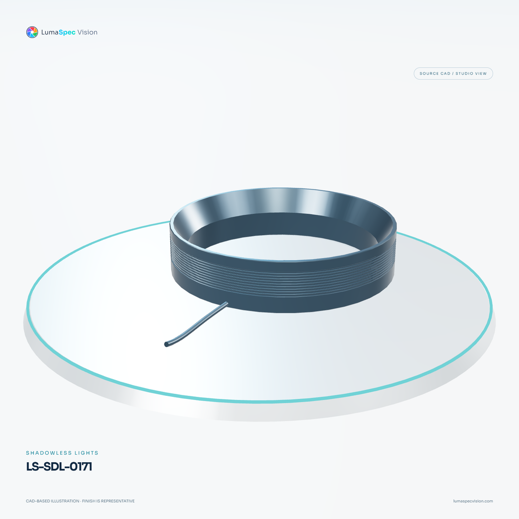 LS-SDL-0171 — Shadowless lights, 3D view 1. CAD-based illustration; finish is representative.
