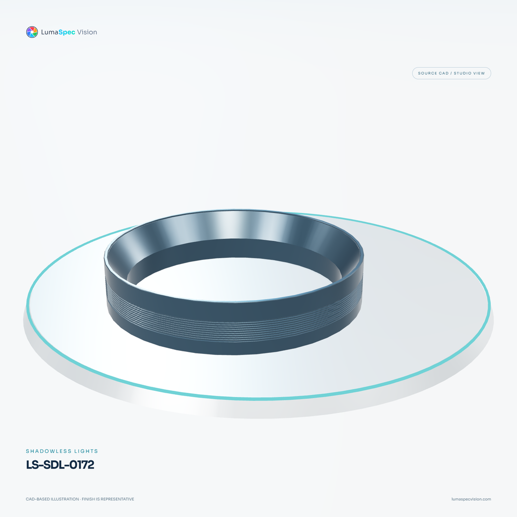 LS-SDL-0172 — Shadowless lights, 3D view 3. CAD-based illustration; finish is representative.