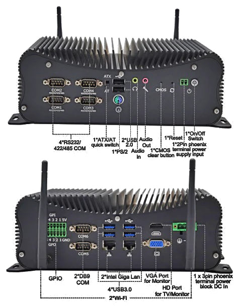 LS-IPC-S12 fanless industrial PCs