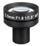5.5 mm, 1/1.8", 3 MP, M12-mount Low-Distortion M12 Lens (LS-SND5518IR-3ML)