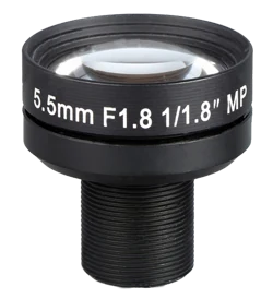 5.5 mm, 1/1.8", 3 MP, M12-mount Low-Distortion M12 lens
