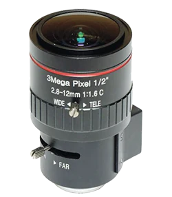 2.8-12 mm, 1/2", 3 MP, C-mount Varifocal CCTV Lens, 3.0 Megapixel (LS-CTV-0091)