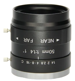 50 mm, 1", 5 MP, C-mount Machine Vision Lens, F1.4 Manual iris (LS-FFL-0629)
