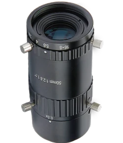50 mm, 1.1", 12 MP, C-mount macro lens, 0.5x