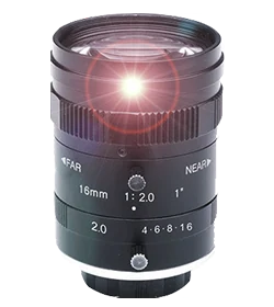 16 mm, 1", 5 MP, C-mount Machine Vision Lens, F1.4 Manual Iris (LS-FFL-0608)